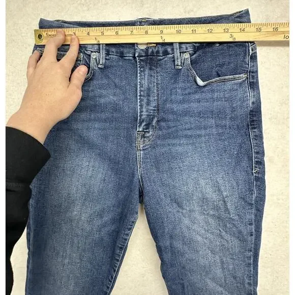 Good American Womens 14 Jeans Good Legs High Rise Skinny Medium Wash - Picture 6 of 10